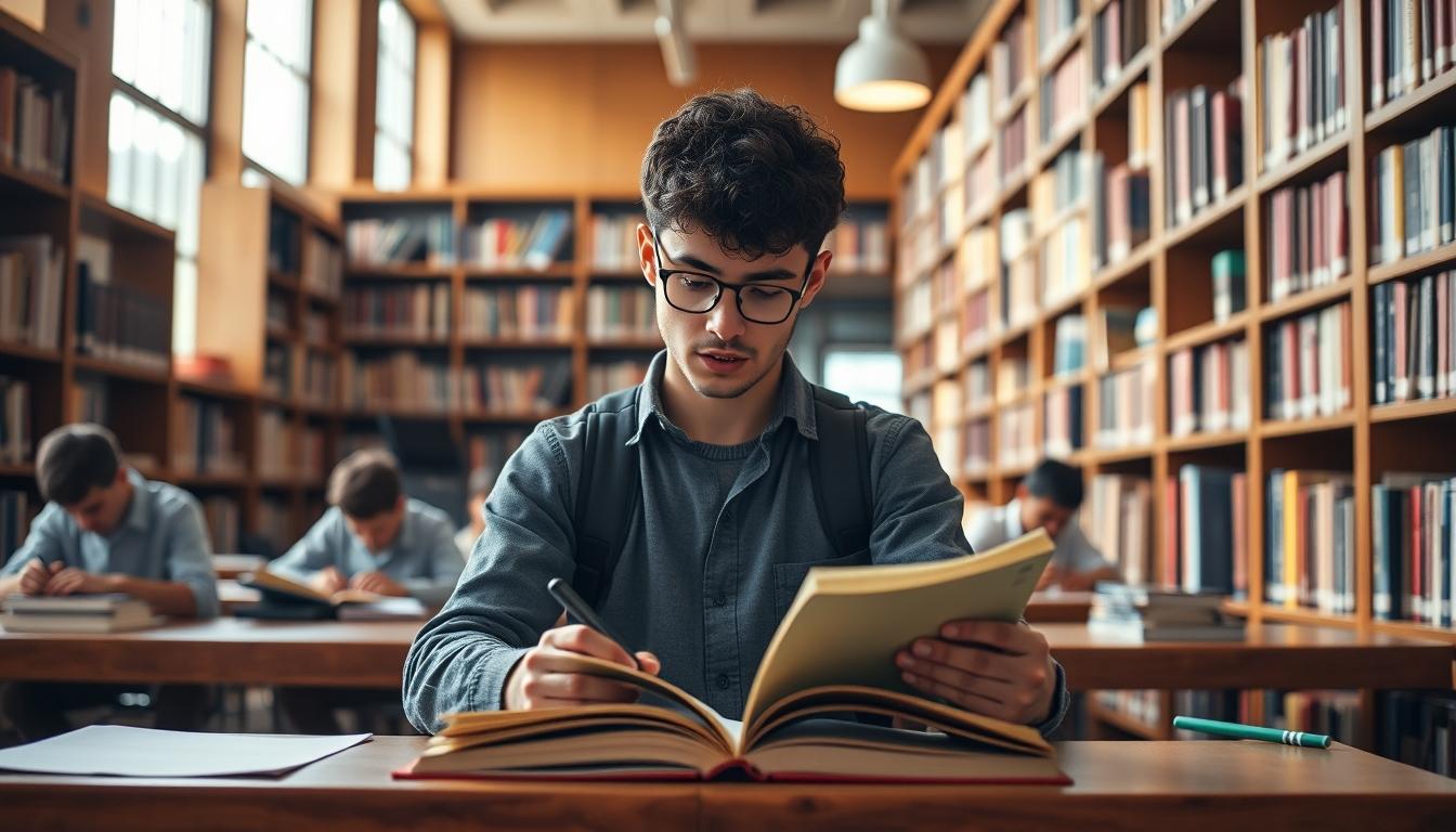 Students studying together in modern classroom